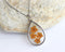 Teardrop Pressed Flower Pendant Necklace, Real Dried Flower Resin Jewellery