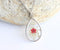 Teardrop Pressed Flower Pendant Necklace, Real Dried Flower Resin Jewellery