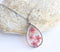 Teardrop Pressed Flower Pendant Necklace, Real Dried Flower Resin Jewellery