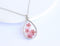 Teardrop Pressed Flower Pendant Necklace, Real Dried Flower Resin Jewellery