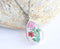 Teardrop Pressed Flower Pendant Necklace, Real Dried Flower Resin Jewellery