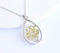 Teardrop Pressed Flower Pendant Necklace, Real Dried Flower Resin Jewellery