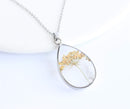 Teardrop Pressed Flower Pendant Necklace, Real Dried Flower Resin Jewellery