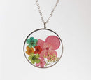 Pressed Flower Pendant Necklace, Real Dried Flower Resin Jewellery