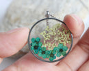 Pressed Flower Pendant Necklace, Real Dried Flower Resin Jewellery