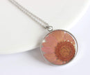 Pressed Flower Pendant Necklace, Real Dried Flower Resin Jewellery