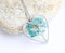 Heart Pressed Flower Pendant Necklace, Real Dried Flower Resin Jewellery