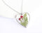 Heart Pressed Flower Pendant Necklace, Real Dried Flower Resin Jewellery