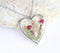 Heart Pressed Flower Pendant Necklace, Real Dried Flower Resin Jewellery