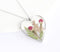 Heart Pressed Flower Pendant Necklace, Real Dried Flower Resin Jewellery