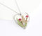 Heart Pressed Flower Pendant Necklace, Real Dried Flower Resin Jewellery