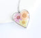 Heart Pressed Flower Pendant Necklace, Real Dried Flower Resin Jewellery