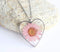 Heart Pressed Flower Pendant Necklace, Real Dried Flower Resin Jewellery