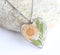 Heart Pressed Flower Pendant Necklace, Real Dried Flower Resin Jewellery