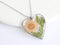 Heart Pressed Flower Pendant Necklace, Real Dried Flower Resin Jewellery