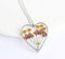 Heart Pressed Flower Pendant Necklace, Real Dried Flower Resin Jewellery