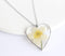 Heart Pressed Flower Pendant Necklace, Real Dried Flower Resin Jewellery