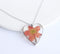 Heart Pressed Flower Pendant Necklace, Real Dried Flower Resin Jewellery