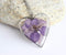 Heart Pressed Flower Pendant Necklace, Real Dried Flower Resin Jewellery