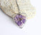 Heart Pressed Flower Pendant Necklace, Real Dried Flower Resin Jewellery