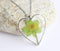 Heart Pressed Flower Pendant Necklace, Real Dried Flower Resin Jewellery