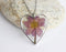 Heart Pressed Flower Pendant Necklace, Real Dried Flower Resin Jewellery