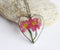 Heart Pressed Flower Pendant Necklace, Real Dried Flower Resin Jewellery