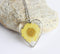 Heart Pressed Flower Pendant Necklace, Real Dried Flower Resin Jewellery