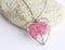 Heart Pressed Flower Pendant Necklace, Real Dried Flower Resin Jewellery