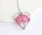 Heart Pressed Flower Pendant Necklace, Real Dried Flower Resin Jewellery