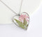 Heart Pressed Flower Pendant Necklace, Real Dried Flower Resin Jewellery