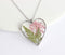 Heart Pressed Flower Pendant Necklace, Real Dried Flower Resin Jewellery