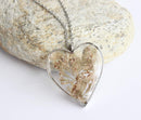 Heart Pressed Flower Pendant Necklace, Real Dried Flower Resin Jewellery