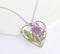 Heart Pressed Flower Pendant Necklace, Real Dried Flower Resin Jewellery