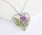 Heart Pressed Flower Pendant Necklace, Real Dried Flower Resin Jewellery