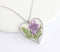 Heart Pressed Flower Pendant Necklace, Real Dried Flower Resin Jewellery