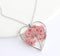 Heart Pressed Flower Pendant Necklace, Real Dried Flower Resin Jewellery