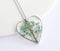 Heart Pressed Flower Pendant Necklace, Real Dried Flower Resin Jewellery