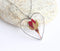 Heart Pressed Flower Pendant Necklace, Real Dried Flower Resin Jewellery