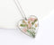 Heart Pressed Flower Pendant Necklace, Real Dried Flower Resin Jewellery