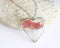 Heart Pressed Flower Pendant Necklace, Real Dried Flower Resin Jewellery