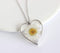 Heart Pressed Flower Pendant Necklace, Real Dried Flower Resin Jewellery