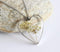 Heart Pressed Flower Pendant Necklace, Real Dried Flower Resin Jewellery