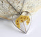 Heart Pressed Flower Pendant Necklace, Real Dried Flower Resin Jewellery