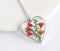 Heart Pressed Flower Pendant Necklace, Real Dried Flower Resin Jewellery