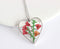 Heart Pressed Flower Pendant Necklace, Real Dried Flower Resin Jewellery