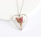 Heart Pressed Flower Pendant Necklace, Real Dried Flower Resin Jewellery