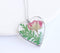 Heart Pressed Flower Pendant Necklace, Real Dried Flower Resin Jewellery