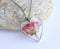 Heart Pressed Flower Pendant Necklace, Real Dried Flower Resin Jewellery