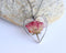 Heart Pressed Flower Pendant Necklace, Real Dried Flower Resin Jewellery